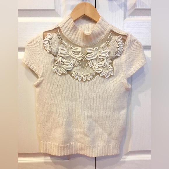 Top Sleeveless Designer By Alice + Olivia In Cream, Size: M main image 1